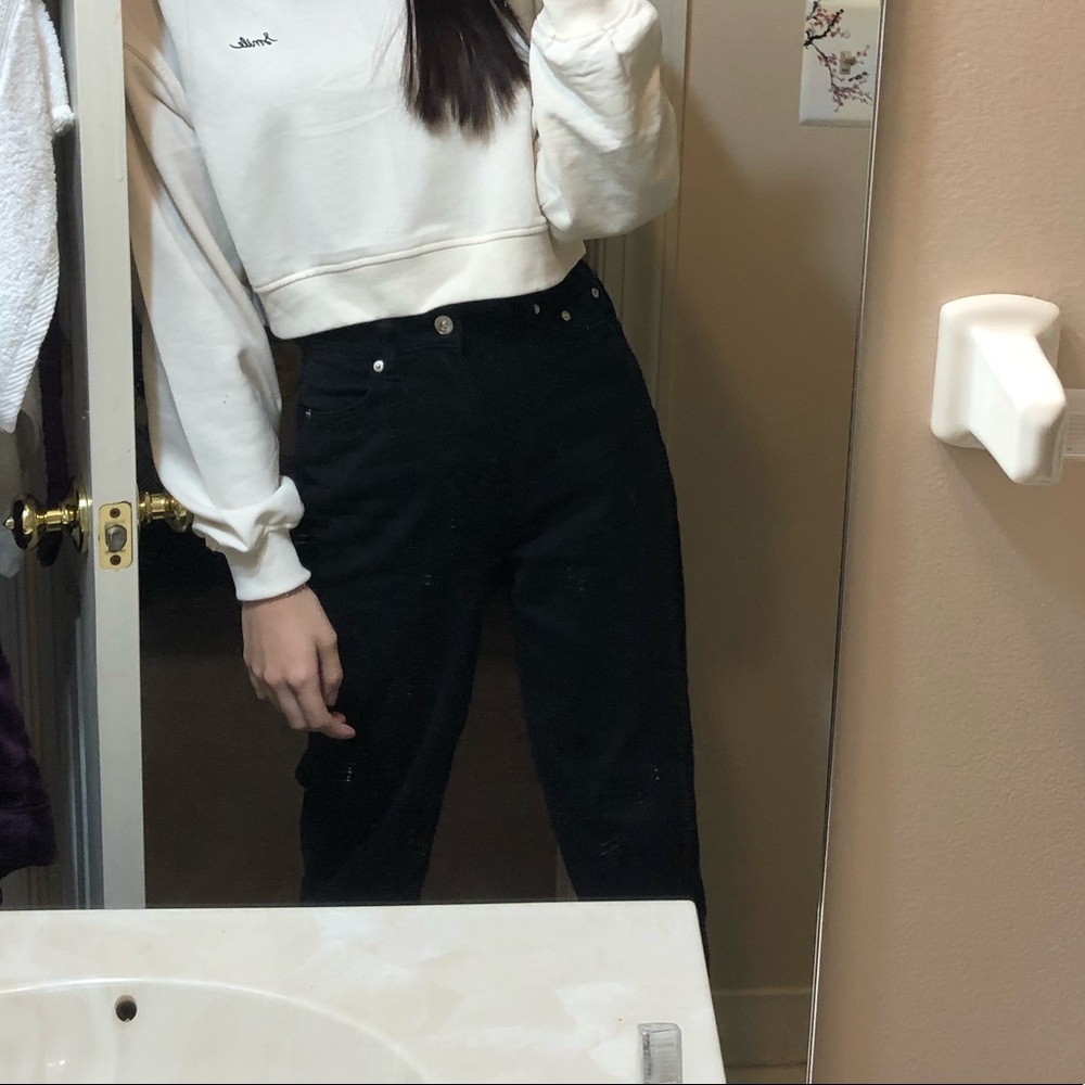 High waisted boyfriend jeans, H&M brand size 4